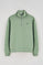 Sudadera verde jade relax de media cremallera con detalle Polo Club