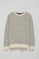 Sudadera Captain color crudo de rayas con monograma bordado