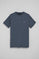T-shirt azul denim com decote redondo e bordado Rigby Go