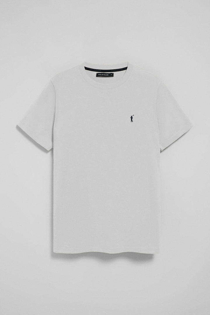 Camiseta blanca con cuello redondo y bordado Rigby Go