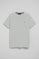 Camiseta gris claro con cuello redondo y bordado Rigby Go
