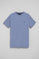 Camiseta azul con cuello redondo y bordado Rigby Go