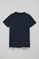T-shirt azul marinho garment dye com pormenor Polo Club