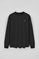 Camiseta negra holgada con detalle Polo Club