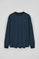 Navy-blue loose-fit T-shirt with Polo Club detail