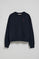 Sudadera azul marino de cuello redondo y bordado Rigby Go