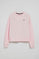 Sudadera rosa de cuello redondo y bordado Rigby Go