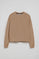 Sudadera marrón claro de cuello redondo y bordado Rigby Go
