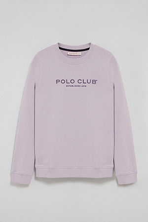 Sweatshirt alfazema e logo engomado Polo Club