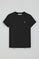 Camiseta negra de cuello redondo con bordado Rigby Go
