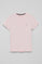 Camiseta rosa de cuello redondo con bordado Rigby Go