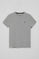 Grey-marl round-neck T-shirt with Rigby Go embroidery