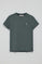 Stone-grey round-neck T-shirt with Rigby Go embroidery