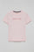 Camiseta básica rosa con logo engomado Polo Club