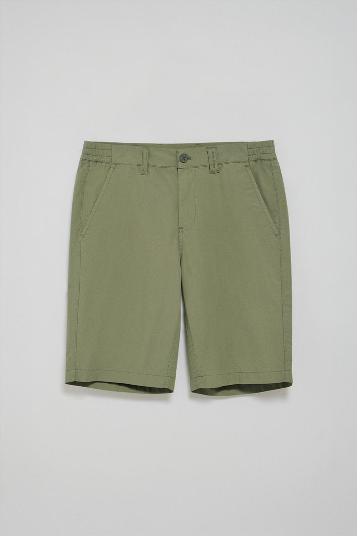 Bermudy San Diego w kolorze khaki, z logo Polo Club