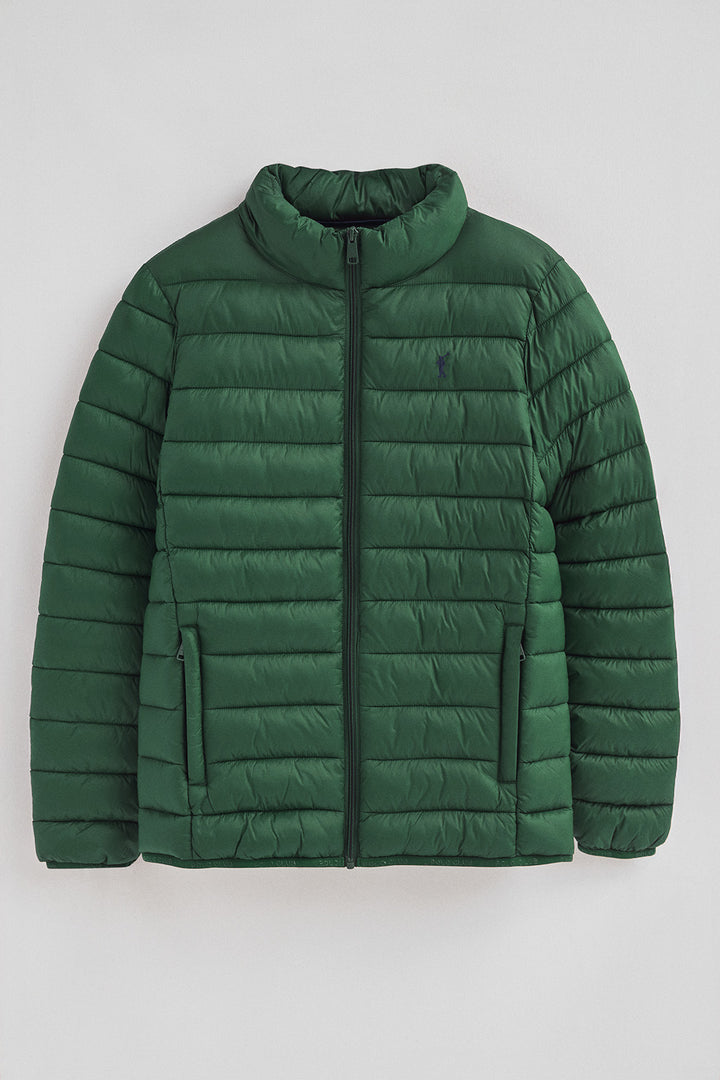 Chaqueta Chuck Embroidery verde botella con logo Rigby Go