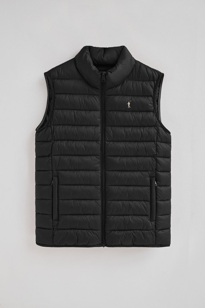 Chaleco ultralight negro con logo Rigby Go