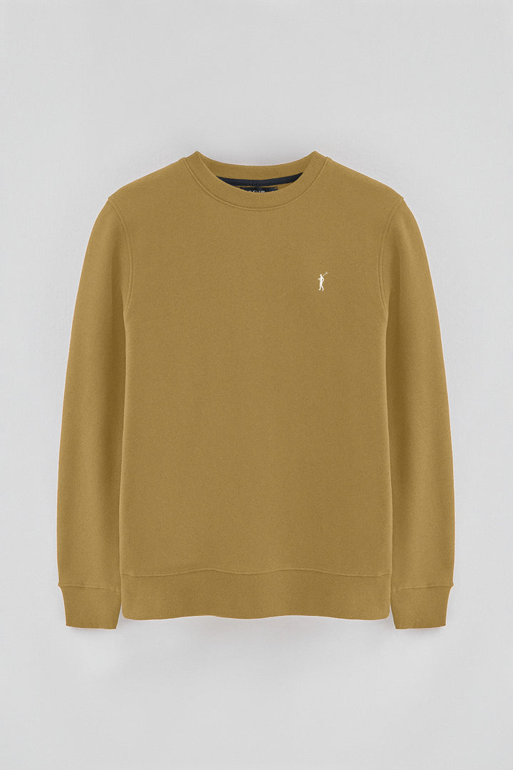 Sweatshirt mostarda de corte descontraído com logo Rigby Go