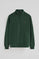 Sweatshirt verde garrafa com meio fecho de correr com logo Rigby Go