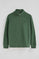 Sudadera verde botella de media cremallera y efecto lavado con logo Rigby Go