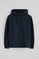 Sweatshirt azul marinho com capuz e corte regular com logo Rigby Go