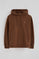 Sweatshirt cor de café com capuz e corte regular com logo Rigby Go