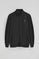Sudadera negra de cuello alto y cremallera con logo Rigby Go