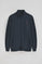 Sudadera azul marino de cuello alto y cremallera con logo Rigby Go