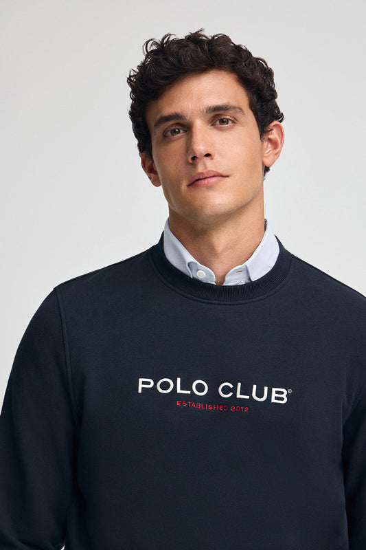 Bluza o luźnym kroju w kolorze granatowym Established 2012 Polo Club