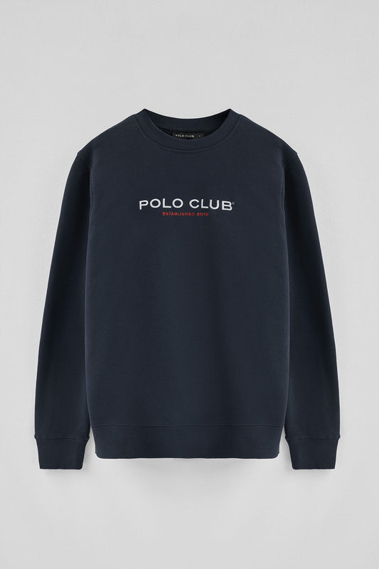 Bluza o luźnym kroju w kolorze granatowym Established 2012 Polo Club