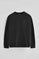 Sweatshirt preta de corte descontraído com logo Polo Club