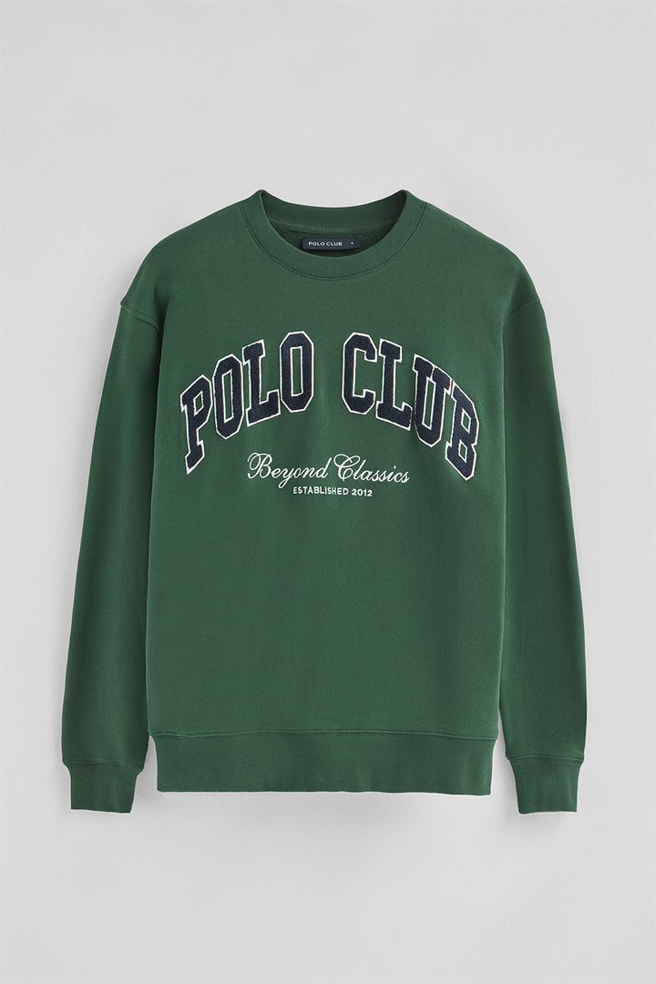 Sweatshirt verde garrafa de corte folgado Established 2012 Polo Club
