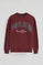 Bluza o swobodnym kroju w kolorze burgundowym Established 2012 Polo Club