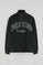 Black half-zip sweatshirt with Established 2012 Polo Club logo