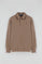 Sweatshirt polo castanha de corte regular com logo Rigby Go