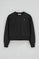 Sudadera negra de corte boxy con logo Rigby Go