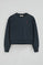 Sudadera azul marino de corte boxy con logo Rigby Go