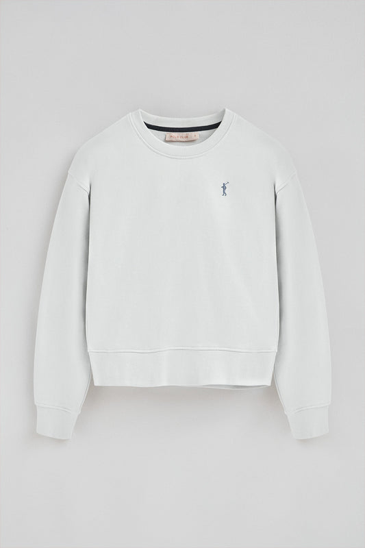 Sudadera color hielo de corte boxy con logo Rigby Go