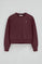 Sudadera color borgoña de corte boxy con logo Rigby Go