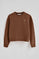 Sudadera color moca de corte boxy con logo Rigby Go