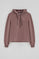 Bluza z kapturem w kolorze różu taupe, z logo Rigby Go