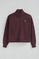 Sudadera color borgoña de cuello alto y cremallera completa con logo Rigby Go