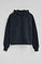 Sweatshirt azul marinho com capuz com fecho de correr e logo Rigby Go