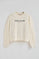 Bluza o kroju boxy w kolorze ecru Established 2012 Polo Club
