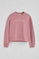 Bluza o kroju boxy w kolorze pudrowego różu Established 2012 Polo Club