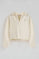 Bluza z kołnierzykiem polo w kolorze ecru i z logo Polo Club
