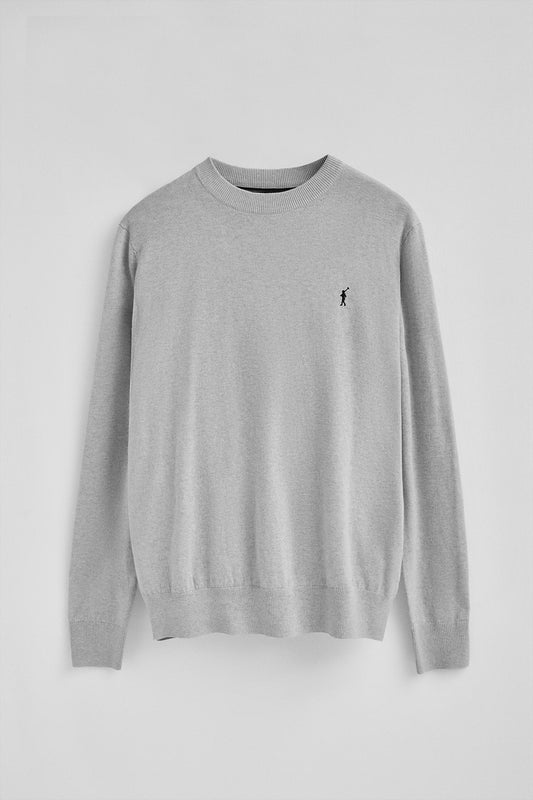 Jersey gris vigoré de mezcla de lana y bordado Rigby Go