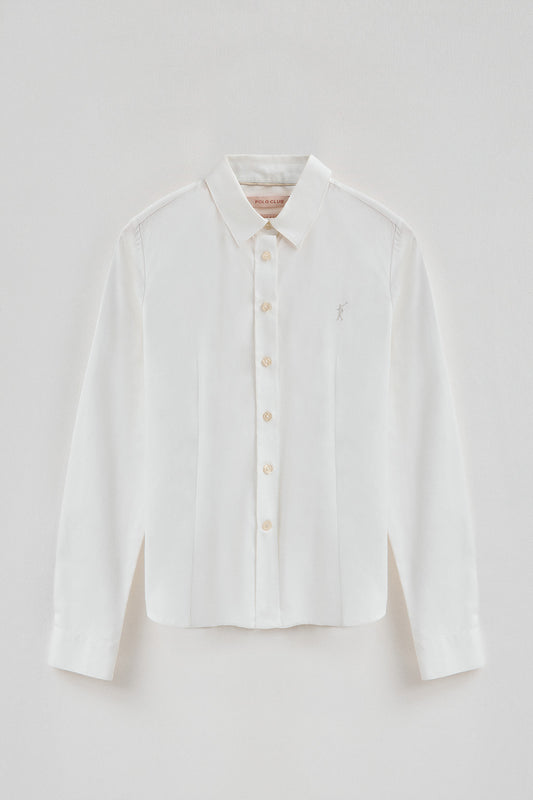 Mujer - Camisa - Camisa blanca de corte slim con logo Rigby Go