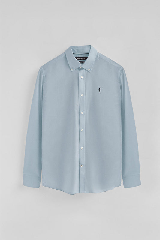 Camisa azul celeste de corte regular com logo Rigby Go