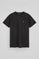T-shirt preta com decote redondo e bordado Rigby Go